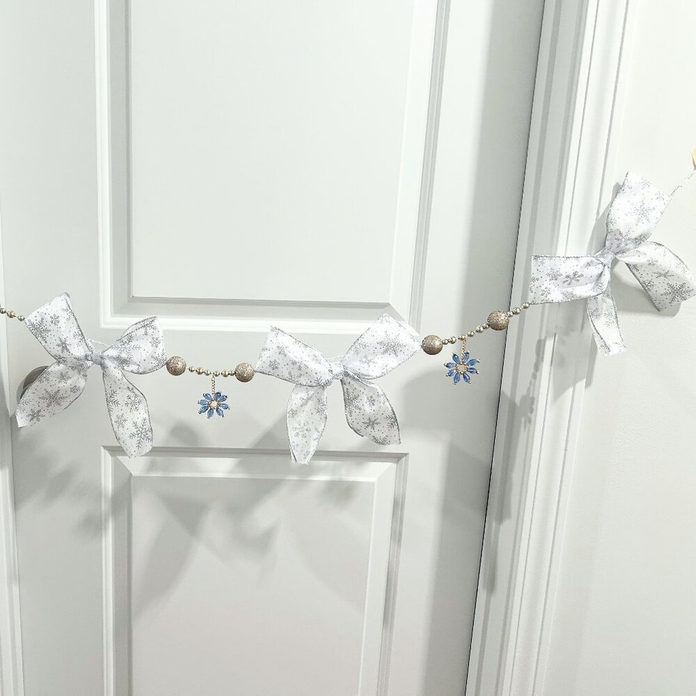 Handmade Silver/Blue Holiday Garland